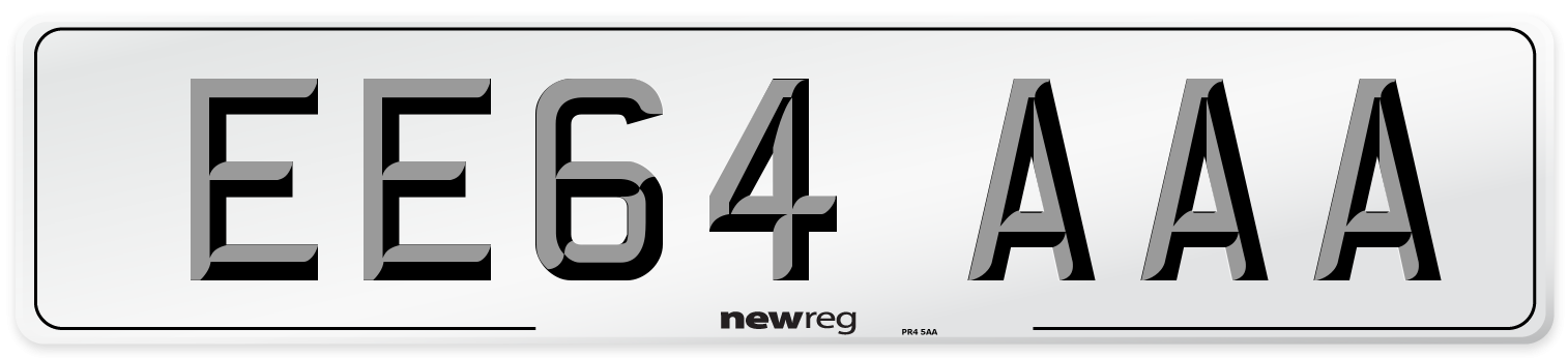 EE64 AAA Number Plate from New Reg